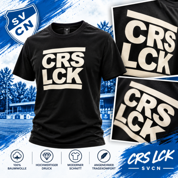 SVCN CRS LCK T-Shirt Poster SVCN T-Shirt „CRS LCK“ – Schwarz, Größe S