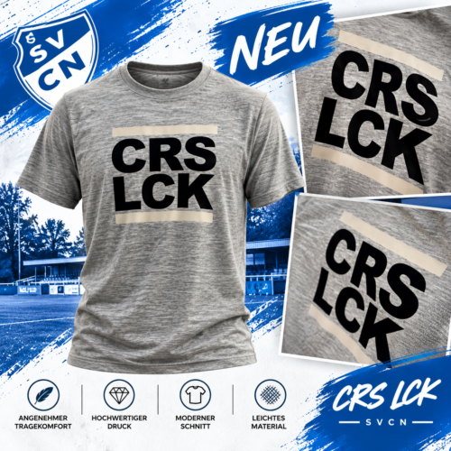 Sportliches CRS-LCK Vereins-Shirt-Poster SVCN T-Shirt „CRS LCK“ – Grau 146/152